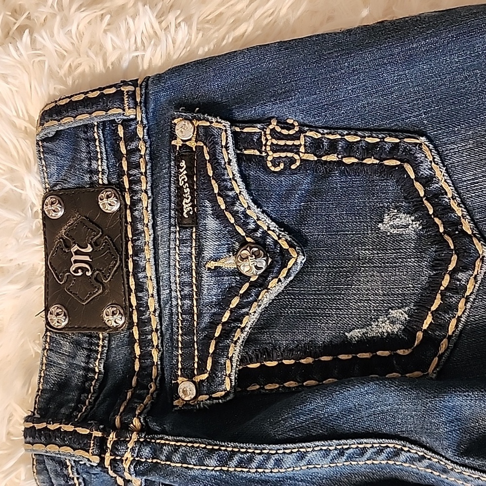 Miss Me  Boot Blue Jeans 98 % Cotton - Picture 6 of 12